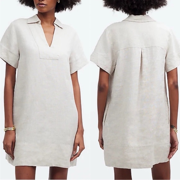 Madewell Dresses & Skirts - Madewell Linen Dress V-Neck